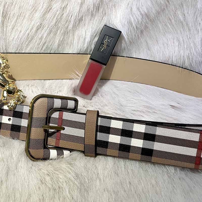 

Multicolor Simplicity Plaid Patchwork Belts