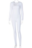 Vita Casual Solid Basic O-hals Skinny Jumpsuits