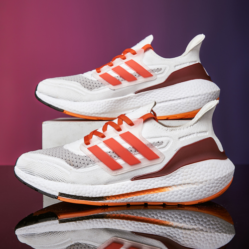 Chaussures de sport décontractées en patchwork de vêtements de sport orange
