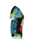 Multicolour Street Character Tie-dye rechte jurken met O-hals