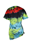 Multicolor Street Character Tie-dye O Neck Straight Dresses