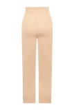 Rosso-marrone Casual Solid Basic Regular Vita alta Pantaloni tinta unita convenzionali