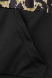 Камуфляж Повседневная печать Пэчворк Воротник с капюшоном Длинный рукав Из двух частей
