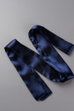Lingerie trasparente per San Valentino con patchwork di fasciatura solida blu sexy (senza biancheria intima)