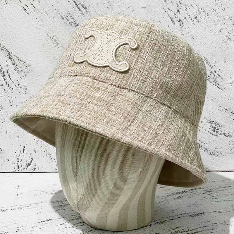 

Cream White Casual Geometric Patchwork Hat