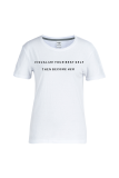 T-shirt con collo a O con stampa di strade bianche