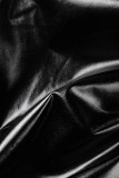 Черные сексуальные однотонные платья в стиле пэчворк с V-образным вырезом Hot Drill