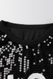 Платье-футболка с круглым вырезом и круглым вырезом в стиле пэчворк с блестками Black Street Платья Платья