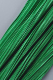 Macacão reto verde sexy bandagem sólida de retalhos com decote em V