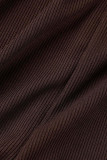 Combinaisons décontractées solides patchwork fermeture éclair col zippé skinny noir