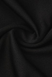 Svarta sexiga solida urholkade lapptäcken genomskinliga från axeln Skinny jumpsuits