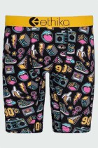 Pantalones de lápiz de cintura baja con letras de retazos con estampado sexy de dibujos animados