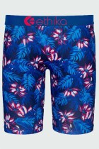 Blauwe Sexy Print Patchwork Letter Mid Waist Pencil Bottoms