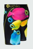 Pantalones de lápiz con letras de patchwork con estampado sexy multicolor