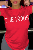 Camisetas Red Street com estampa vintage e patchwork com decote O