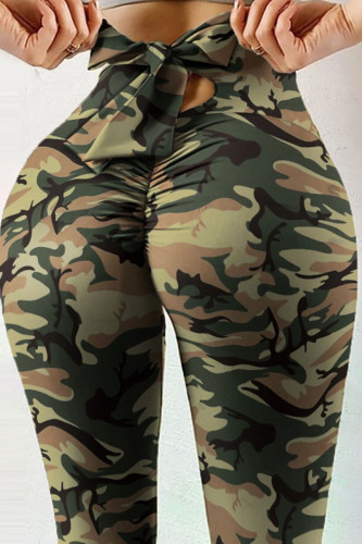 Camouflage Sportswear Imprimé Bandage Patchwork