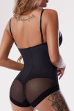 Skin Color Sexy Solid Patchwork Backless Bustiers