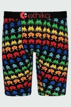Pantalones de lápiz de cintura baja con letras de patchwork con estampado sexy multicolor