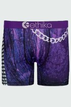 Pantaloni a matita a vita bassa con lettera patchwork viola con stampa sexy