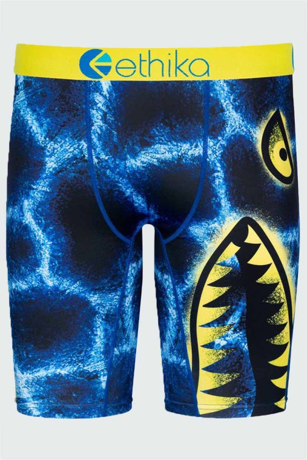 Pantalones de lápiz con letras de retazos con estampado sexy azul