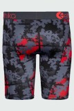 Camouflage Sexy Print Patchwork Letter Low Waist Bleistifthose