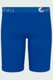 Pantaloni dritti a vita media con lettera patchwork stampa sexy blu