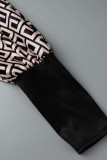 Черная сексуальная повседневная повязка с принтом и V-образным вырезом, обернутая юбка, платья