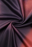 Vestidos de falda de un paso con cuello en O de patchwork con estampado sexy negro