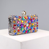 Or Casual Patchwork Chaînes Strass Sacs