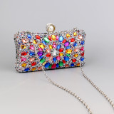 Or Casual Patchwork Chaînes Strass Sacs