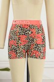 Yellow Sexy Print Patchwork Letter Low Waist Pencil Bottoms
