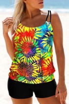 Multi-color Sexy Print Backless Swimwears (With Paddings)