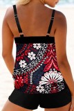 Multi-color Sexy Print Backless Swimwears (With Paddings)