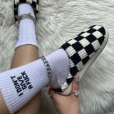 Noir Blanc Casual Living Patchwork Round Keep Warm Chaussures