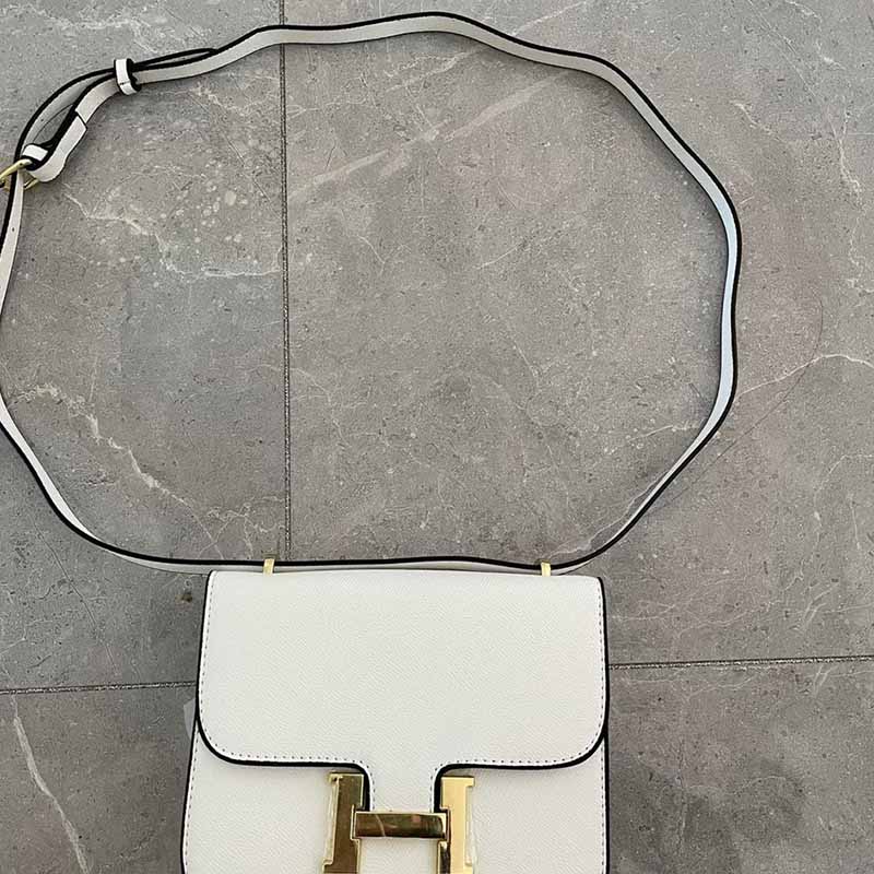 

White Simplicity Solid Patchwork Bags
