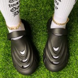 Abrikoos Casual uitgeholde effen kleur ronde comfortabele schoenen