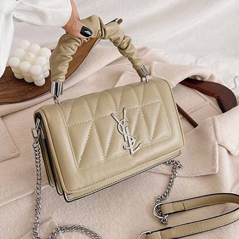 

Khaki Street Letter Chains Bags