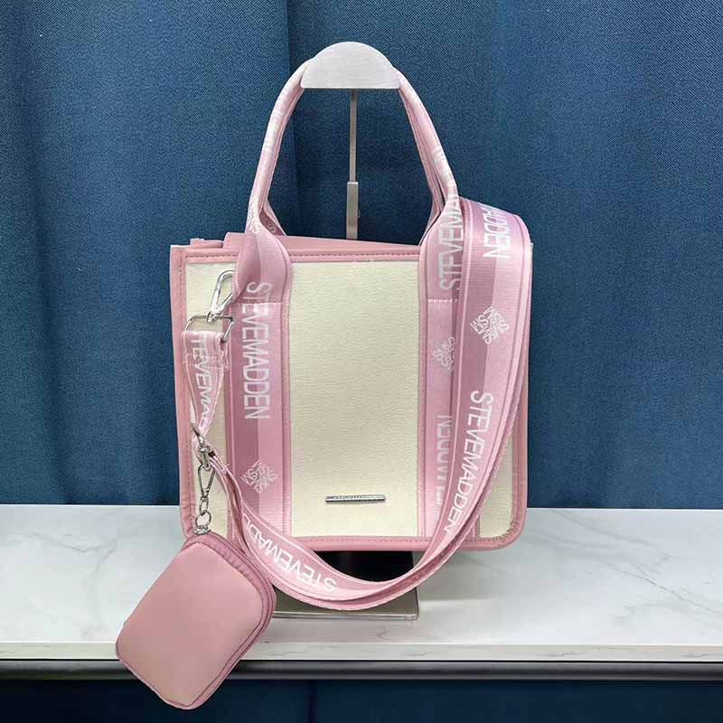 

Pink Fashion Vintage Letter Patchwork Bags