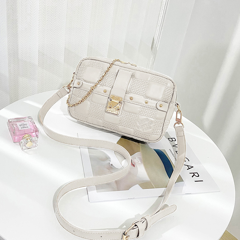 

Cream White Fashion Street Solid Patchwork Bags