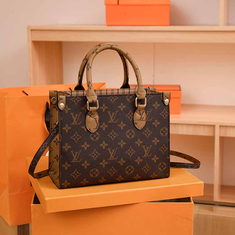 

Coffee Casual Elegant Letter Patchwork Bags