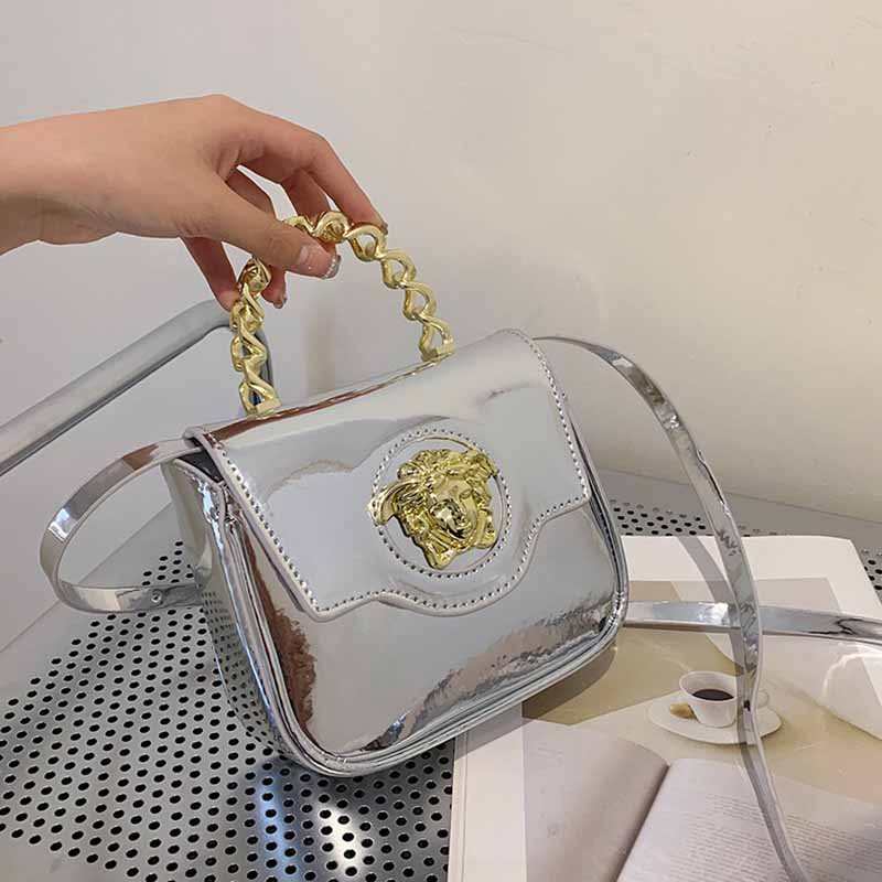 

Silver Fashion Street Solid Patchwork Bags