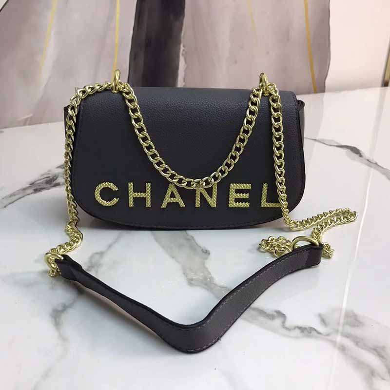 

Dark Gray Simplicity Letter Chains Bags