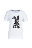 Grey Street Party Print Letter O Neck T-Shirts