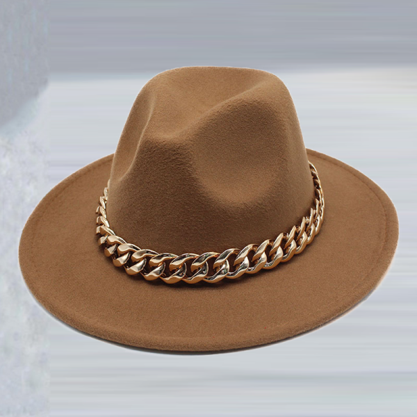 Хаки Street Celebrities Patchwork Chains Hat