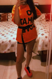 Футболки с винтажным принтом Orange Street и буквенным o-образным вырезом