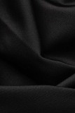 Robes Robe Irrégulière Col Oblique Dos Nu Imprimé Décontracté Noir Et Blanc