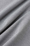 Pagliaccetti skinny con cinturino per spaghetti patchwork solido abbigliamento sportivo casual grigio