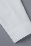 Grön Casual Solid Basic Shirt Krage Toppar