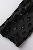 Черные сексуальные однотонные открытые прозрачные узкие комбинезоны на тонких бретелях с открытой спиной