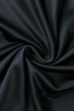 Черная модная повседневная повязка с принтом, базовая, с круглым вырезом, плюс размер, две части